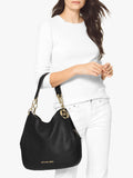 Michael Kors Lillie large leather shoulder bag black (British brand)