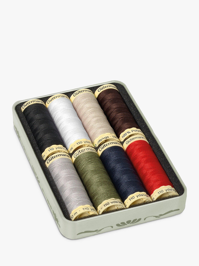 Gütermann creativ Sew-All thread nostalgic tin 8-pack 100m reels, UK version
