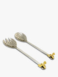 Culinary Concepts Queen Bee salad servers set with honeycomb pattern, 2 piece - British product