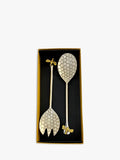Culinary Concepts Queen Bee salad servers set with honeycomb pattern, 2 piece - British product