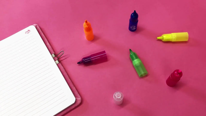 Tinc stacking highlighter with seven colors, customizable order (British brand)