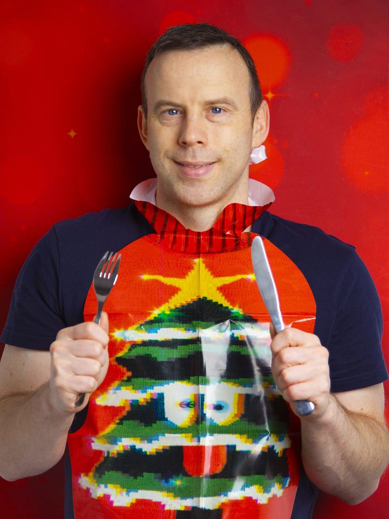 Talking Tables Christmas Dinner Bibs set, UK version