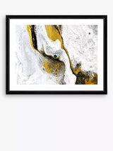 John Lewis Brookpace Lascelles 'Marble 2' Framed Art Print, 66 x 86cm, White- Buy online at McGrocer
