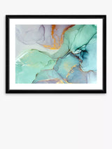 John Lewis Brookpace Lascelles Marble 1 Framed Print & Mount 66 x 86cm Green- Buy online at McGrocer