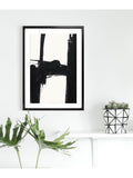 Brookpace Lascelles Nero 3 abstract framed print 76x56cm, UK version