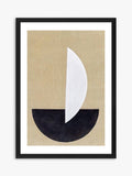 Brookpace Lascelles Geometry 3 brown framed print 76 x 56cm - British product