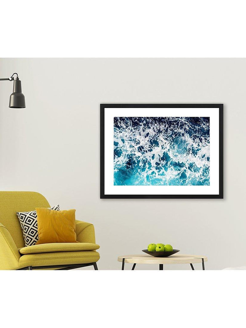 Brookpace Lascelles Aqua 1 framed print 66x86cm - British product