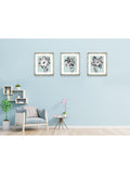 Brookpace Lascelles framed print tulip on blue 46x36cm, imported from the UK