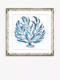 Brookpace Lascelles framed print Blue Seaweed 2 46x46cm (British brand)