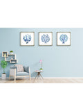 Brookpace Lascelles framed print Blue Seaweed 2 46x46cm (British brand)
