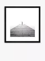 John Lewis Brookpace Lascelles Pier 3 Framed Print Black/White 56 x 56cm- Buy online at McGrocer