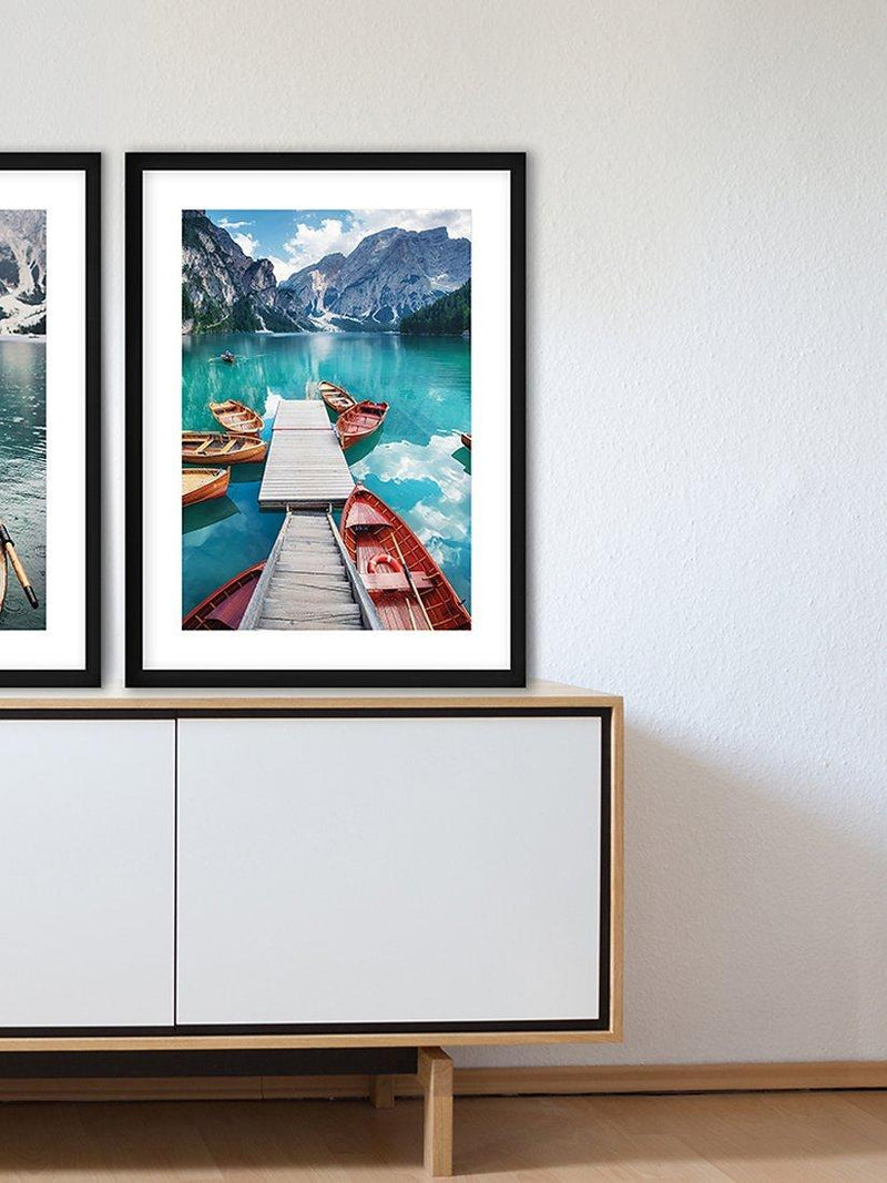 Brookpace Lascelles framed print Pragser Wildsee 1, 66x51cm (British brand)