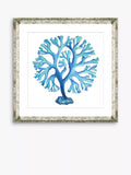 Brookpace Lascelles framed print blue seaweed 46 x 46 cm - British product