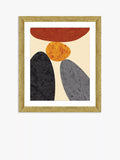 Brookpace Lascelles Desert Rocks 5 framed print, Brown/Multi, 56 x 46cm - British product