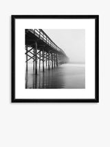 John Lewis Brookpace Lascelles 'Pier 2' Framed Photographic Print, Black/White, 56 x 56cm- Buy online at McGrocer