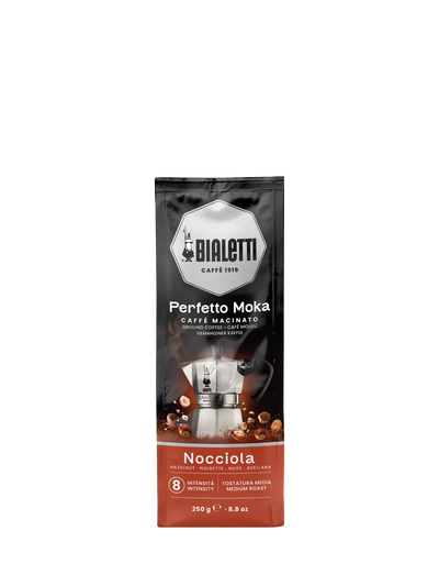 John Lewis Bialetti Moka Nocciola Hazelnut Ground Coffee 250g- Buy online at McGrocer