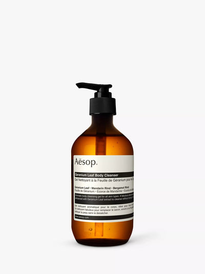 John Lewis Aesop Geranium Leaf Body Cleanser Shower Gel 500ml- Buy online at McGrocer
