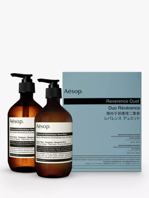 Aesop Reverence Duet Hand Care Gift Set with 500ml Hand Wash and Balm