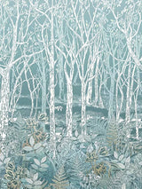 John Lewis Osborne & Little Sylvania Wallpaper Panel Set Leaves & Trees H9 x W52cm- Buy online at McGrocer
