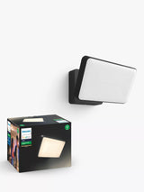 John Lewis Philips Hue White Ambiance Welcome Smart Outdoor LED Floodlight, Black- Buy online at McGrocer