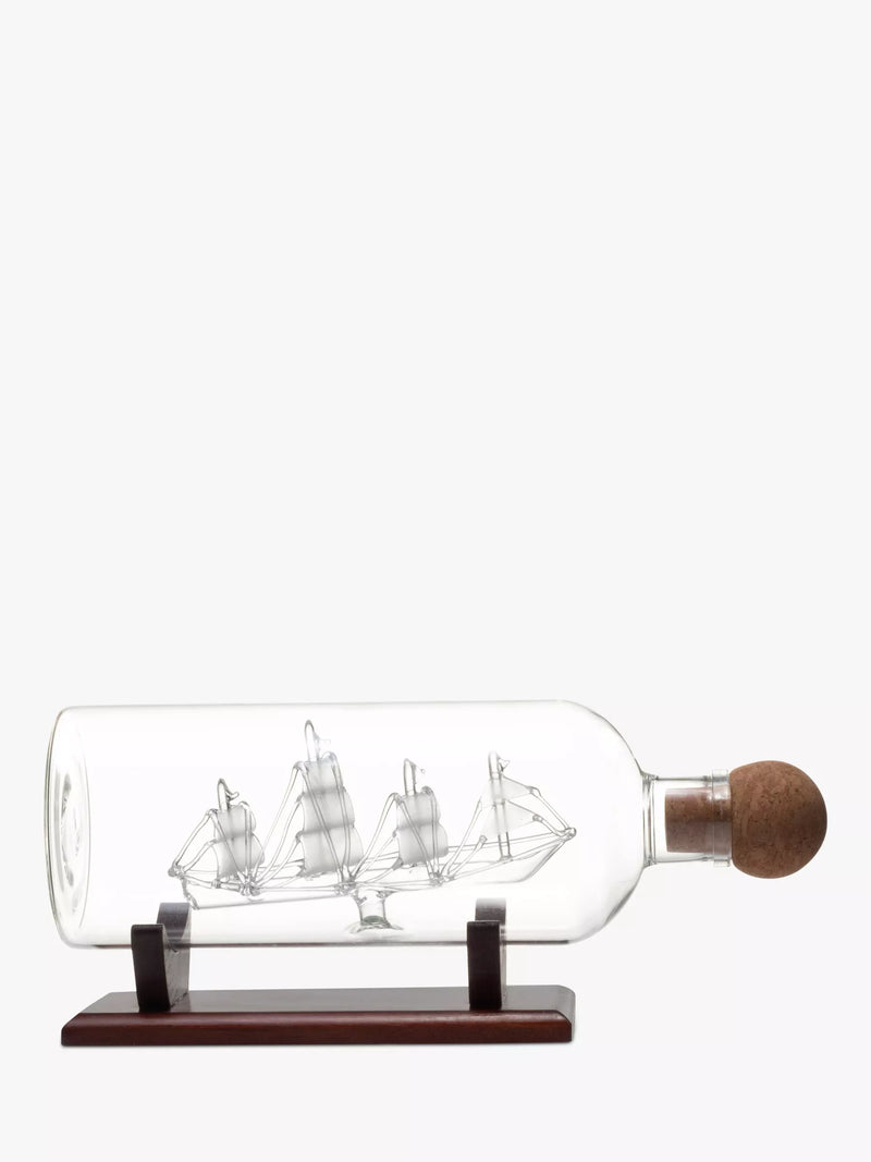 Mixology ship in a bottle glass decanter 750ml, imported from the UK