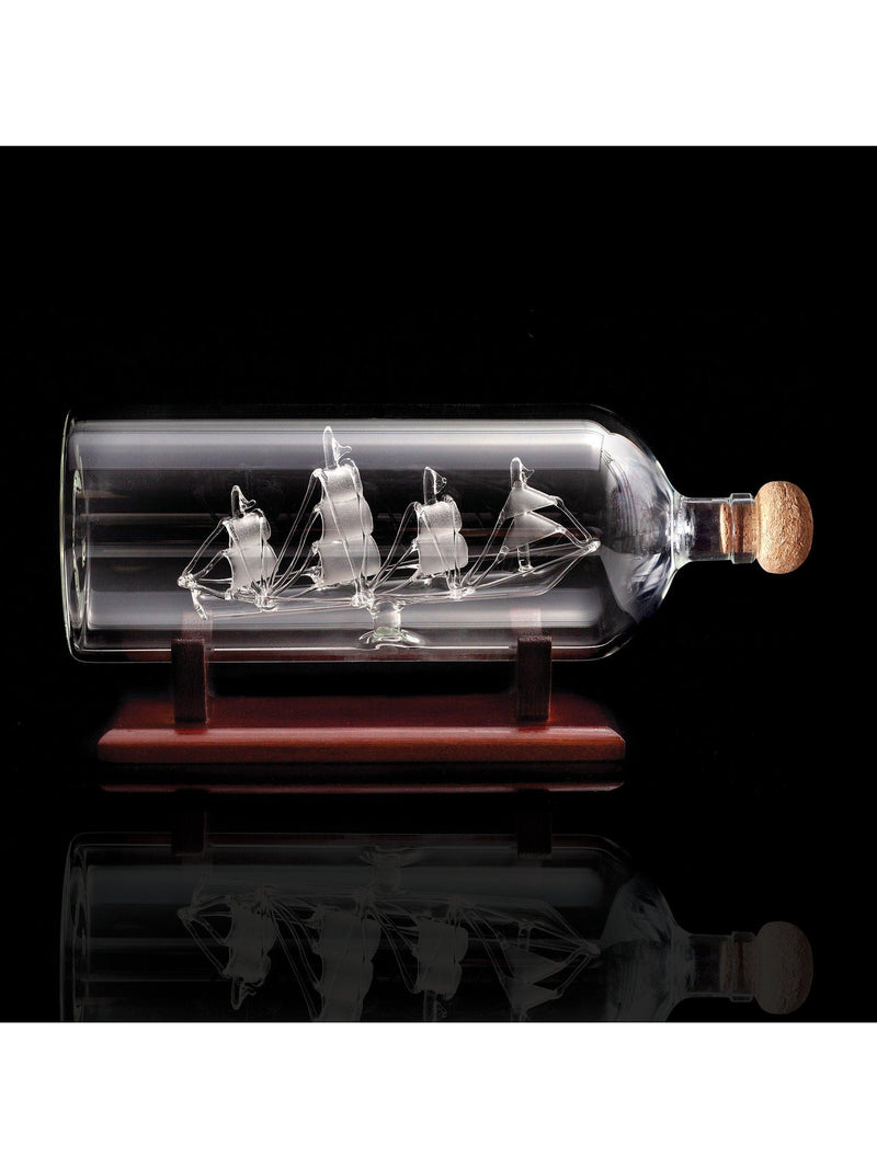 Mixology ship in a bottle glass decanter 750ml, imported from the UK