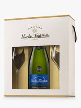 John Lewis Nicolas Feuillatte Brut Champagne and 2 Glasses Set, 75cl- Buy online at McGrocer