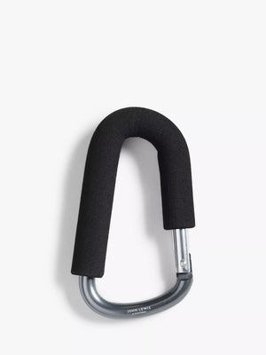 Universal Karabiner-Style Pushchair Clip with Foam Cover and 5kg Load Capacity
