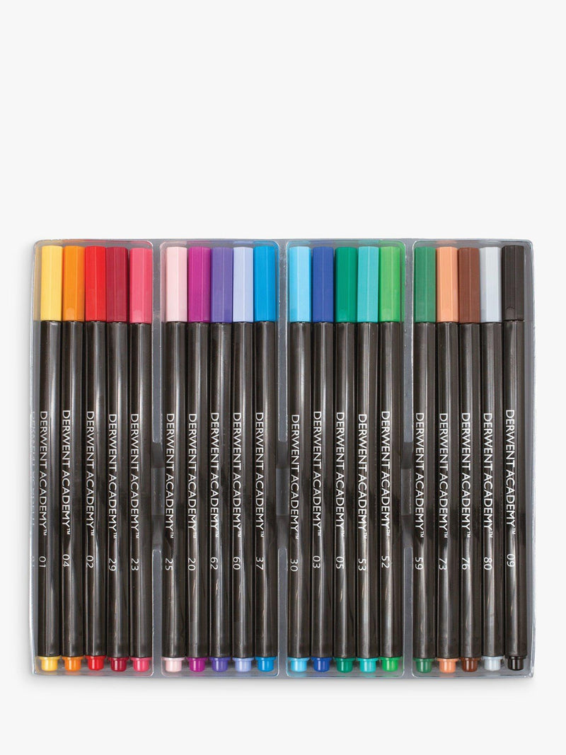 Derwent Academy water soluble markers pack of 20 - British product