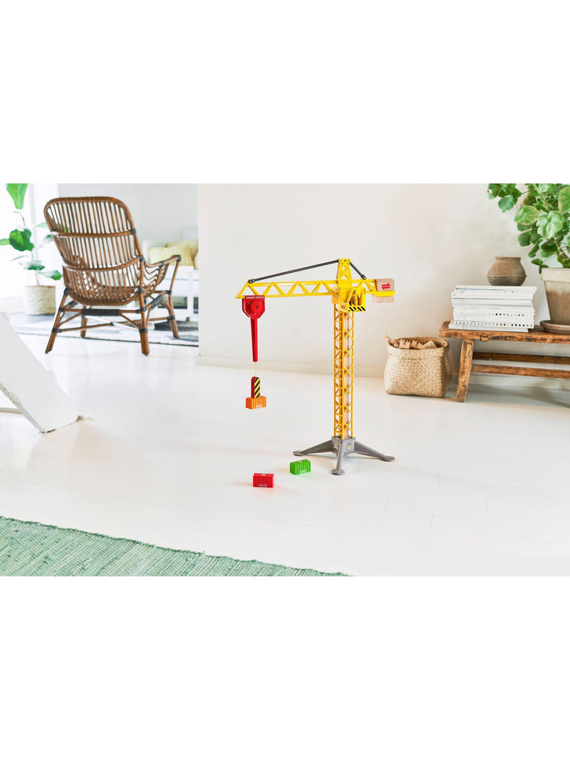 BRIO light up construction crane wooden toy (British brand)