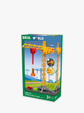 BRIO light up construction crane wooden toy (British brand)