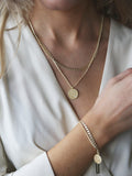 Tutti & Co gold plated double chain layered necklace (British brand)