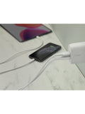 Belkin white dual USB wall charger, imported from the UK