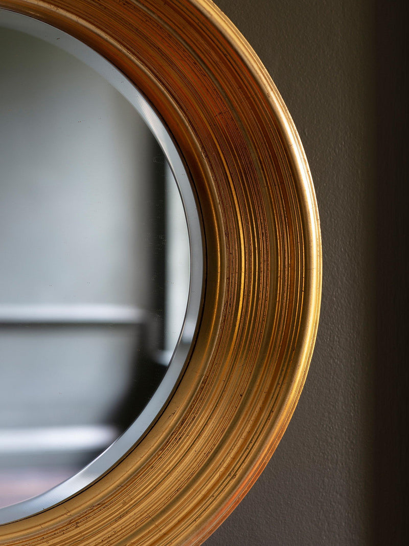 Gallery Direct Chaplin round mirror gold 65cm (British brand)