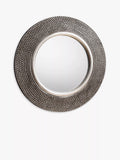 Gallery Direct Whittington round textured mirror 80cm, imported from the UK