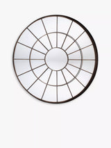 John Lewis Gallery Direct Battersea Large Round Metal Frame Mirror, 105cm, Bronze- Buy online at McGrocer