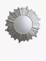 John Lewis Gallery Direct Herzfield Starburst Round Wall Mirror, 100cm, Silver- Buy online at McGrocer