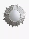 Gallery Direct starburst round mirror silver 100cm, UK version
