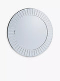 Gallery Direct Mondello Round Glass Frame Mirror, Clear, 61cm