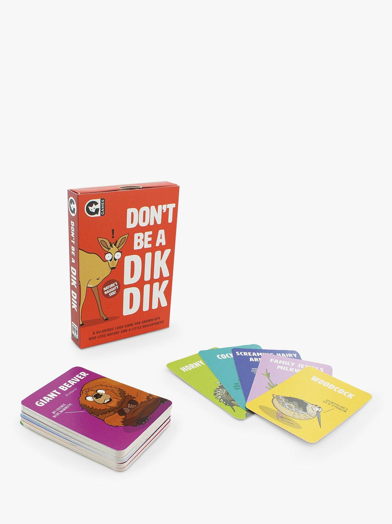 Ginger Fox Don't Be A Dik-Dik adult party card game, UK version