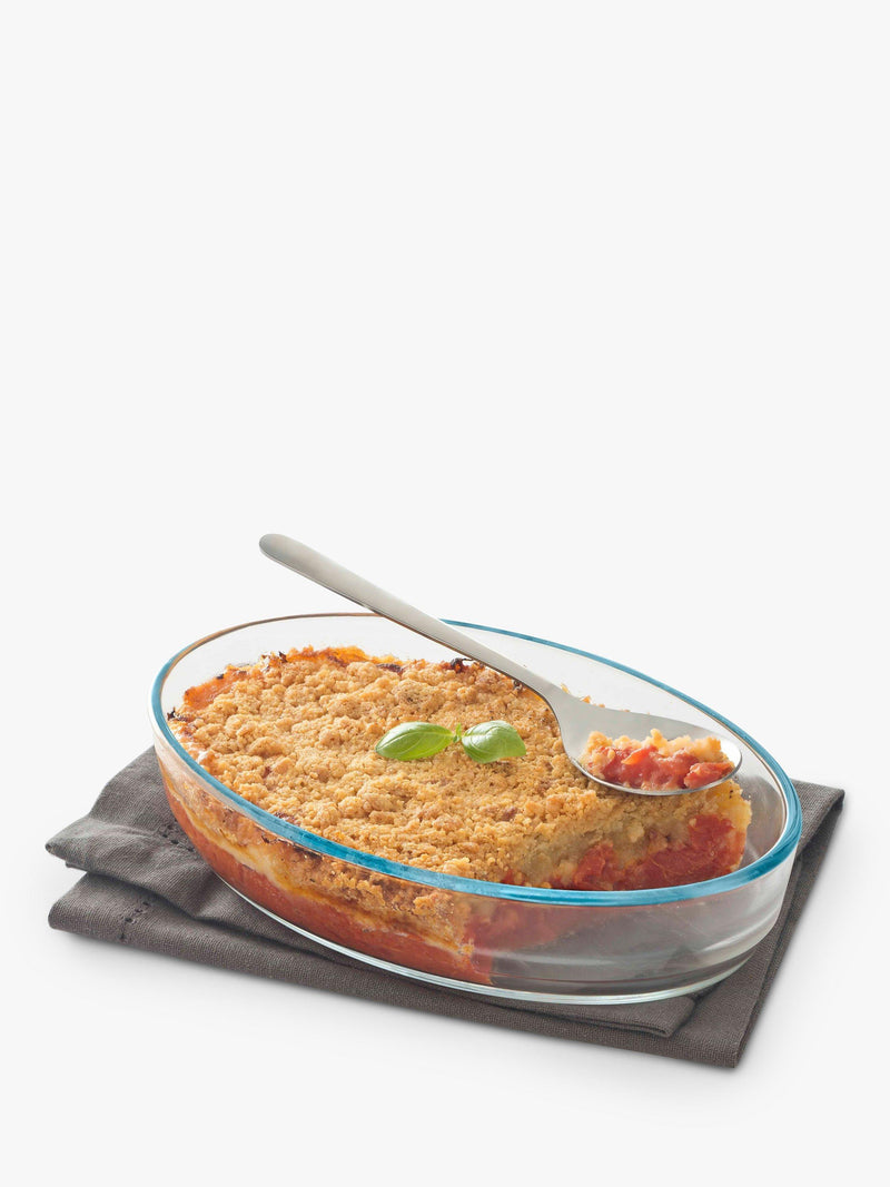 Pyrex oval glass roasting dish 1.6L 26cm clear, imported from the UK