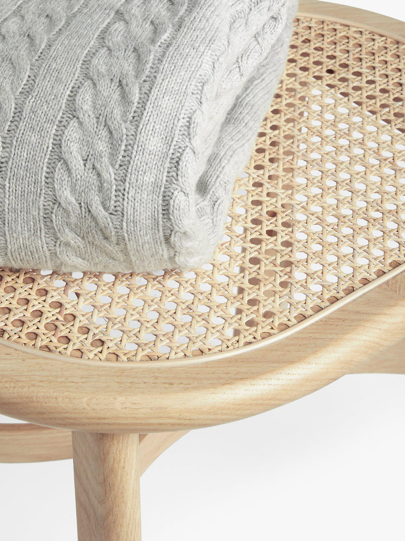John Lewis rattan dressing table stool natural finish, UK version