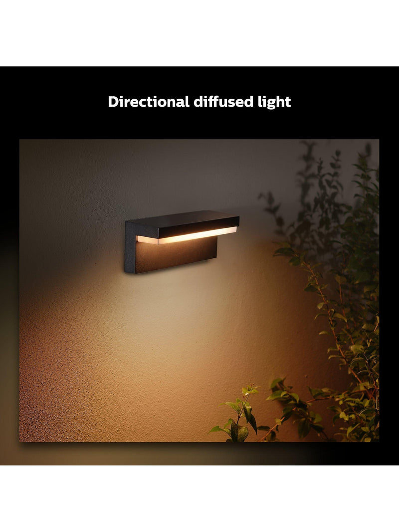 Philips Hue Nyro outdoor wall light black (British brand)