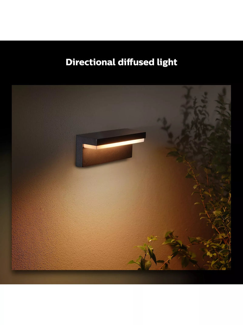 Philips Hue Nyro outdoor wall light black (British brand)