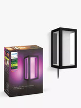 John Lewis Philips Hue White & Colour Ambiance Impress LED Smart Plug In Outdoor Wall Light Extension, Black- Buy online at McGrocer