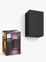 John Lewis Philips Hue White and Colour Ambiance Resonate LED Smart Outdoor Wall Light- Buy online at McGrocer