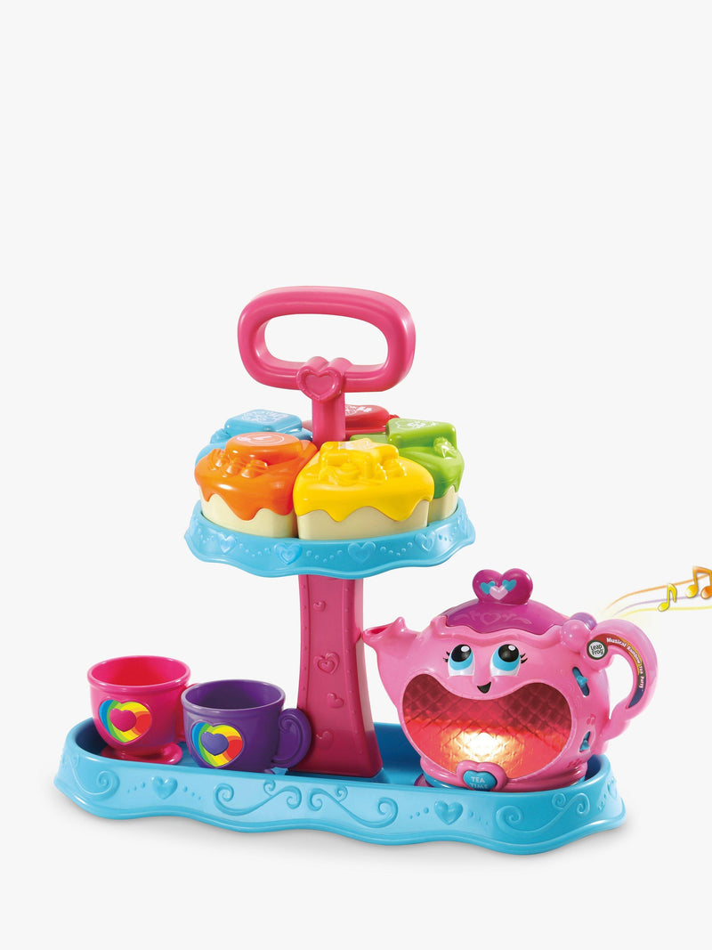Interactive Musical Tea Set with Lights and Educational Play Pieces