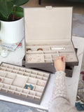 Stackers supersize jewellery box mink with compartments, UK version