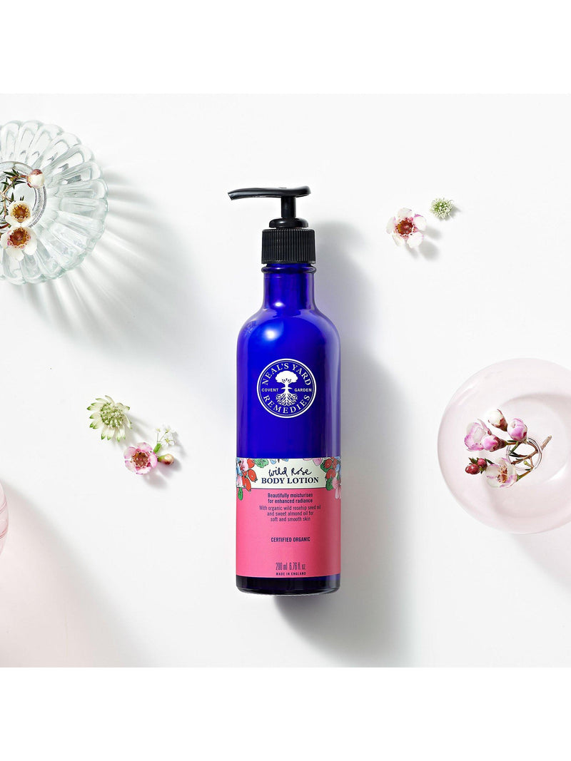 Neal's Yard Remedies Wild Rose body lotion 200ml, imported from the UK