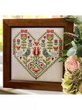 Historical Sampler Scandinavian Heart cross stitch kit, UK version